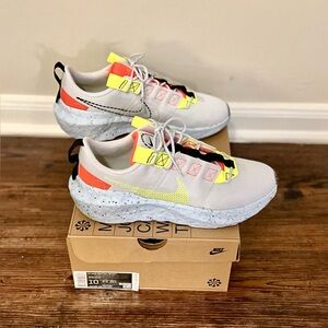 Nike Women's Sneakers - White, Yellow, and Orange